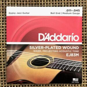 Jogo de Guitarra Gypsy Jazz D'Addario 11-45 Silver-Plated EJ83M