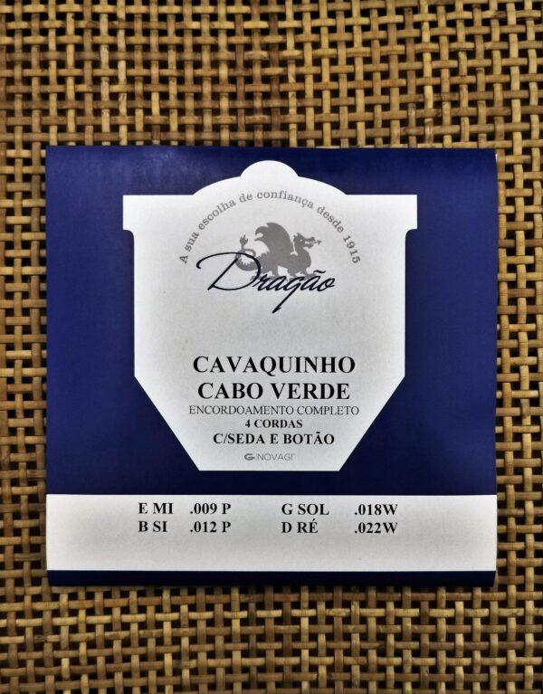 Jogo Cordas Dragão Cavaquinho Cabo Verde seda e Botão